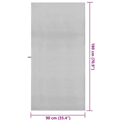 Sporthanddoeken 2 pcs Grijs 180 x 90 cm Polyester en polyamide