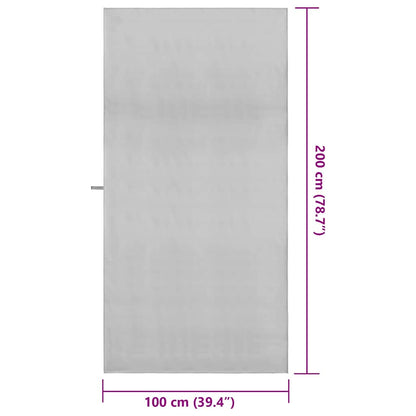 Sporthanddoeken 2 pcs Grijs 200 x 100 cm Polyester en polyamide