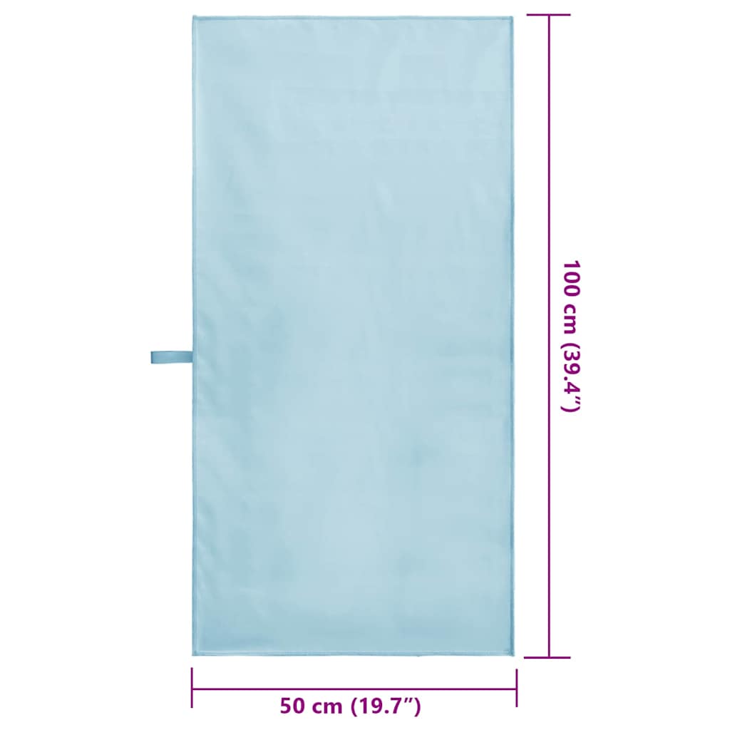 Sporthanddoeken 2 pcs Blauw 100 x 50 cm Polyester en polyamide
