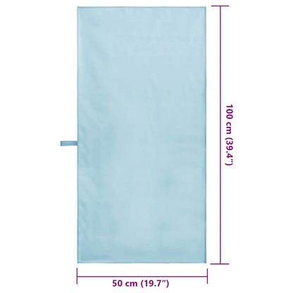 Sporthanddoeken 2 pcs Blauw 100 x 50 cm Polyester en polyamide