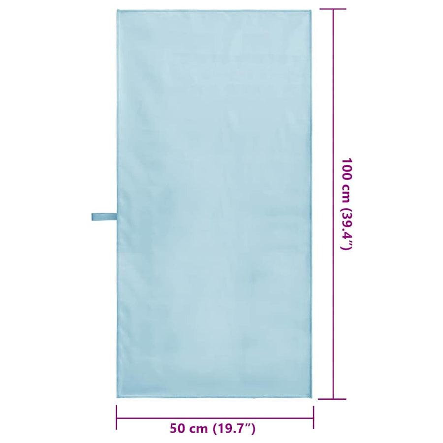 Sporthanddoeken 2 pcs Blauw 100 x 50 cm Polyester en polyamide