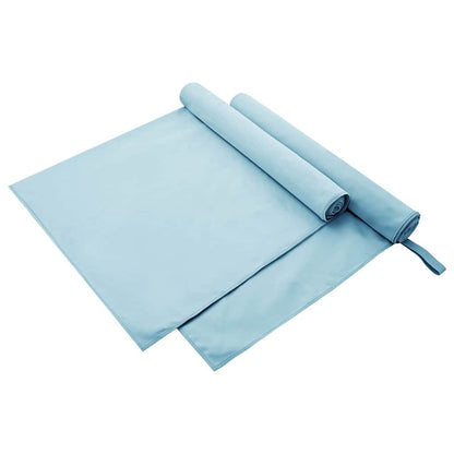 Sporthanddoeken 2 pcs Blauw 180 x 90 cm Polyester en polyamide