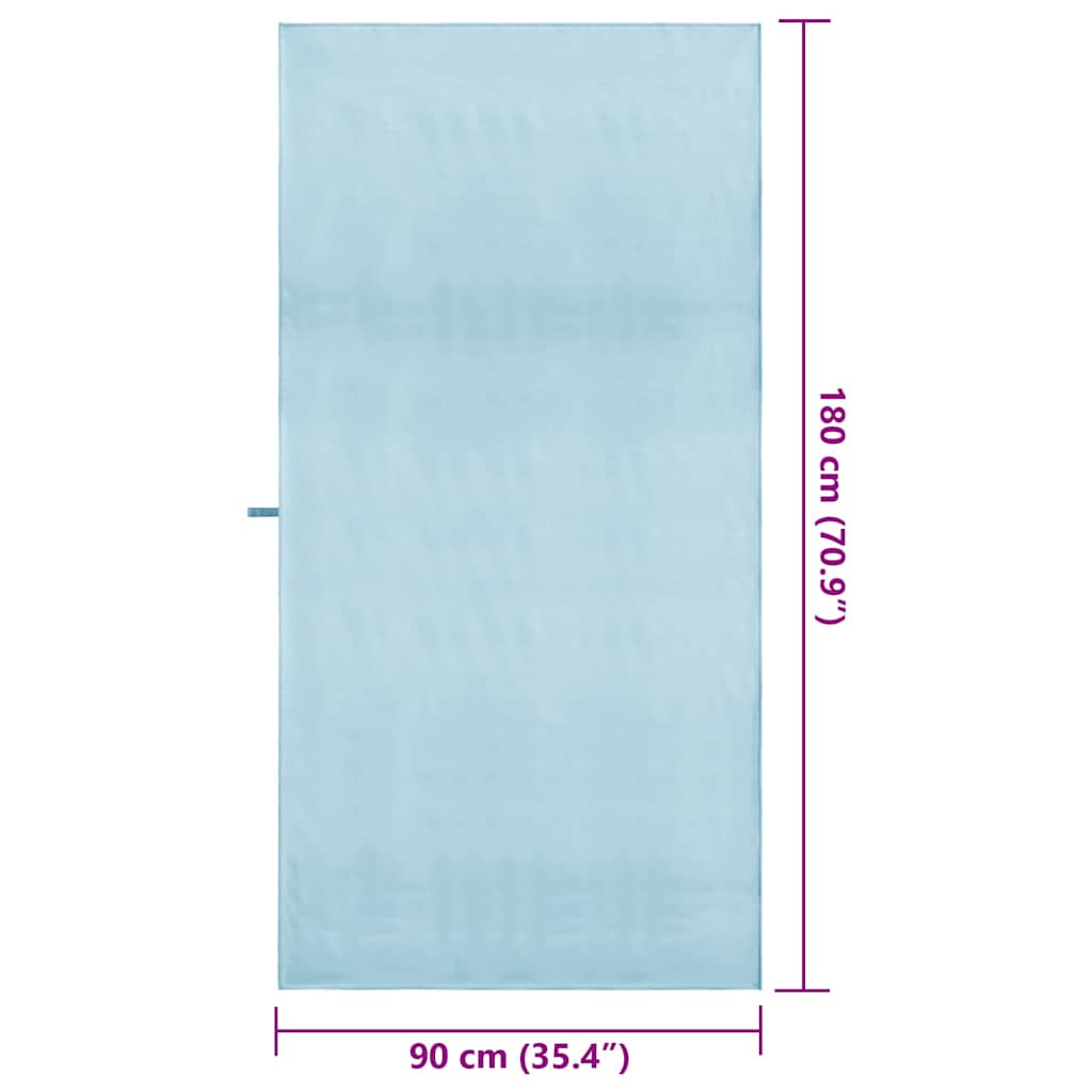 Sporthanddoeken 2 pcs Blauw 180 x 90 cm Polyester en polyamide