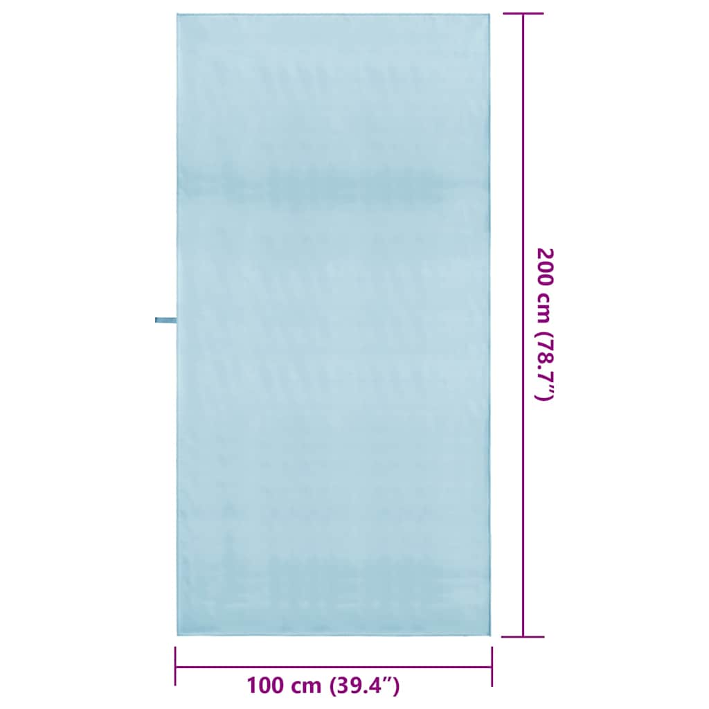 Sporthanddoeken 2 pcs Blauw 200 x 100 cm Polyester en polyamide