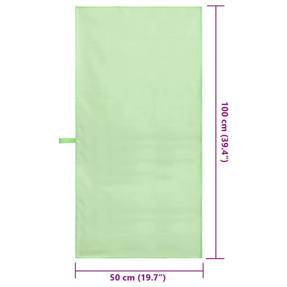 Sporthanddoeken 2 pcs Groen 100 x 50 cm Polyester en polyamide