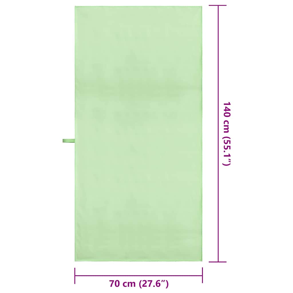 Sporthanddoeken 2 pcs Groen 140 x 70 cm Polyester en polyamide