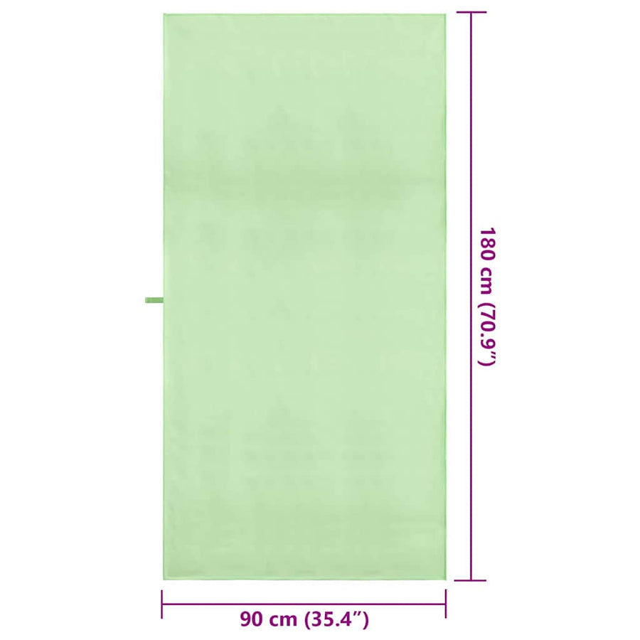 Sporthanddoeken 2 pcs Groen 180 x 90 cm Polyester en polyamide
