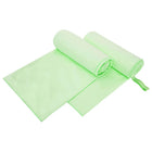 Sports towels 2 pcs Green 200 x 100 cm Polyester and polyamide