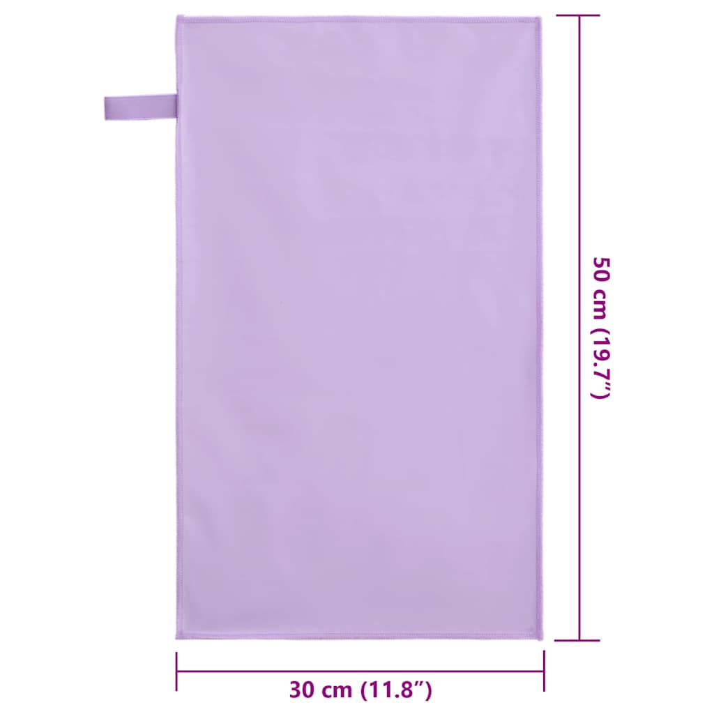 Sporthanddoeken 2 pcs Paars 50 x 30 cm Polyester en polyamide
