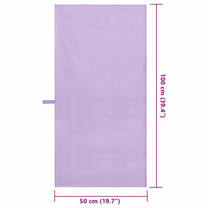 Sporthanddoeken 2 pcs Paars 100 x 50 cm Polyester en polyamide