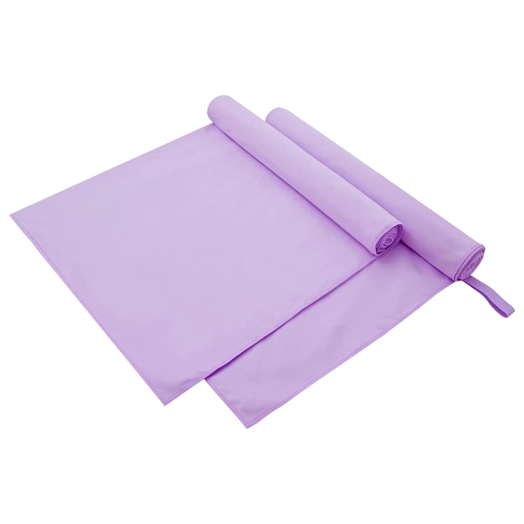 Sporthanddoeken 2 pcs Paars 180 x 90 cm Polyester en polyamide