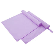 Sporthanddoeken set 2 stuks paars 180x90 cm polyester polyamide
