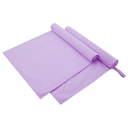 Sporthanddoeken 2 pcs Paars 180 x 90 cm Polyester en polyamide