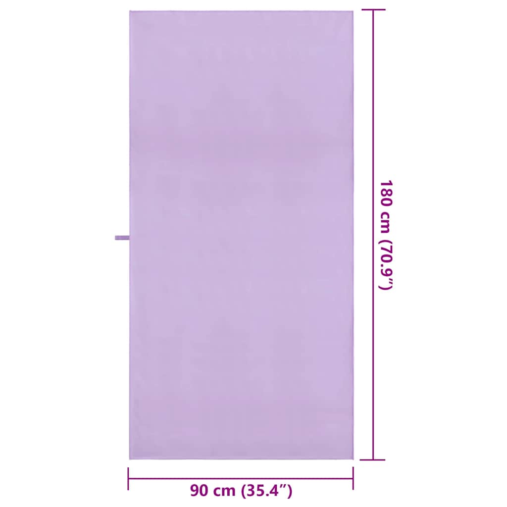 Sporthanddoeken 2 pcs Paars 180 x 90 cm Polyester en polyamide