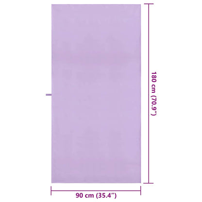 Sporthanddoeken 2 pcs Paars 180 x 90 cm Polyester en polyamide