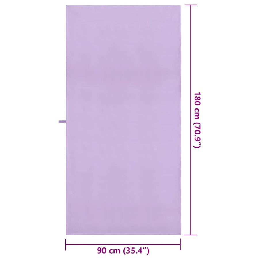 Sporthanddoeken 2 pcs Paars 180 x 90 cm Polyester en polyamide