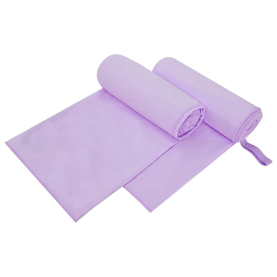 Sporthanddoeken 2 pcs Paars 200 x 100 cm Polyester en polyamide