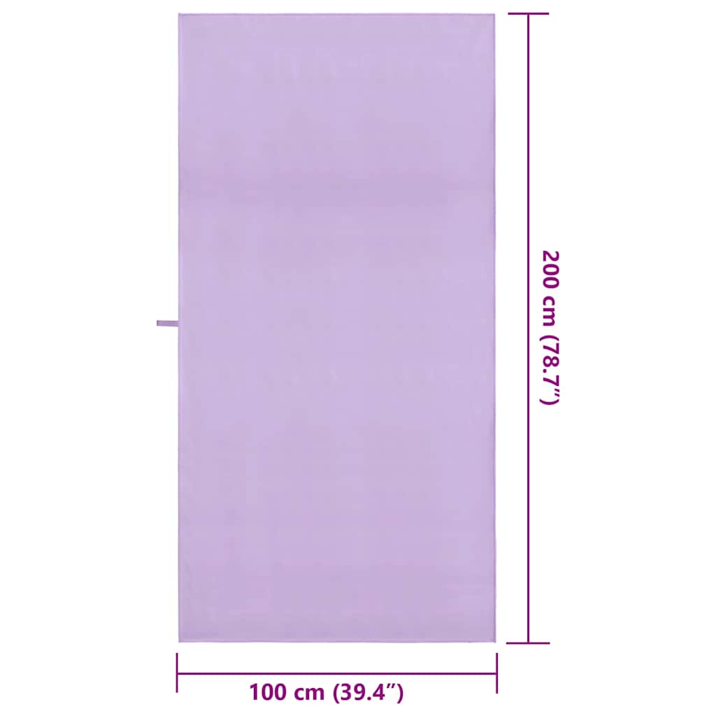 Sporthanddoeken 2 pcs Paars 200 x 100 cm Polyester en polyamide