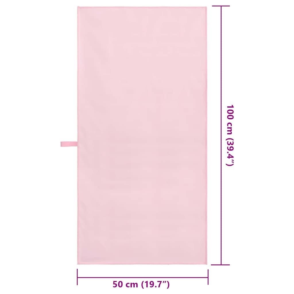 Sporthanddoeken 2 pcs Roze 100 x 50 cm Polyester en polyamide