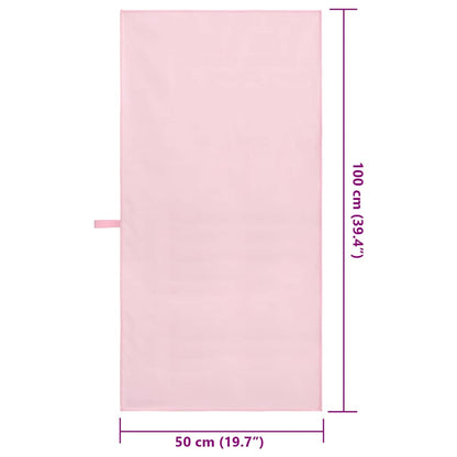 Sporthanddoeken 2 pcs Roze 100 x 50 cm Polyester en polyamide