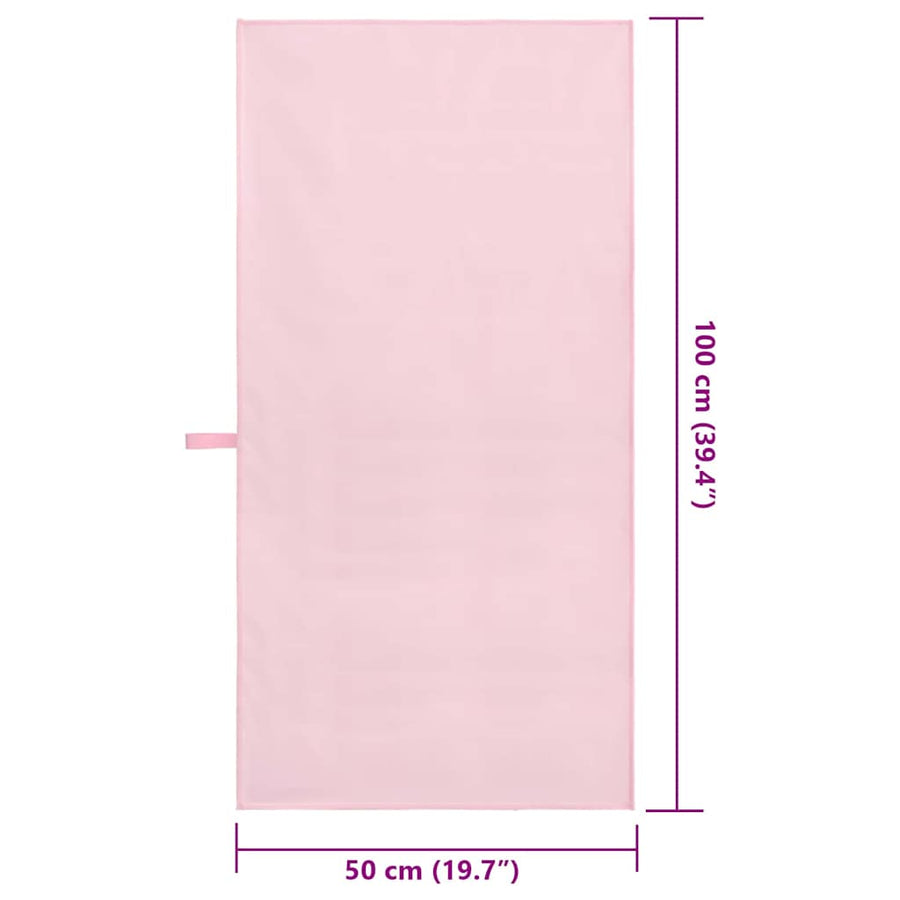 Sporthanddoeken 2 pcs Roze 100 x 50 cm Polyester en polyamide