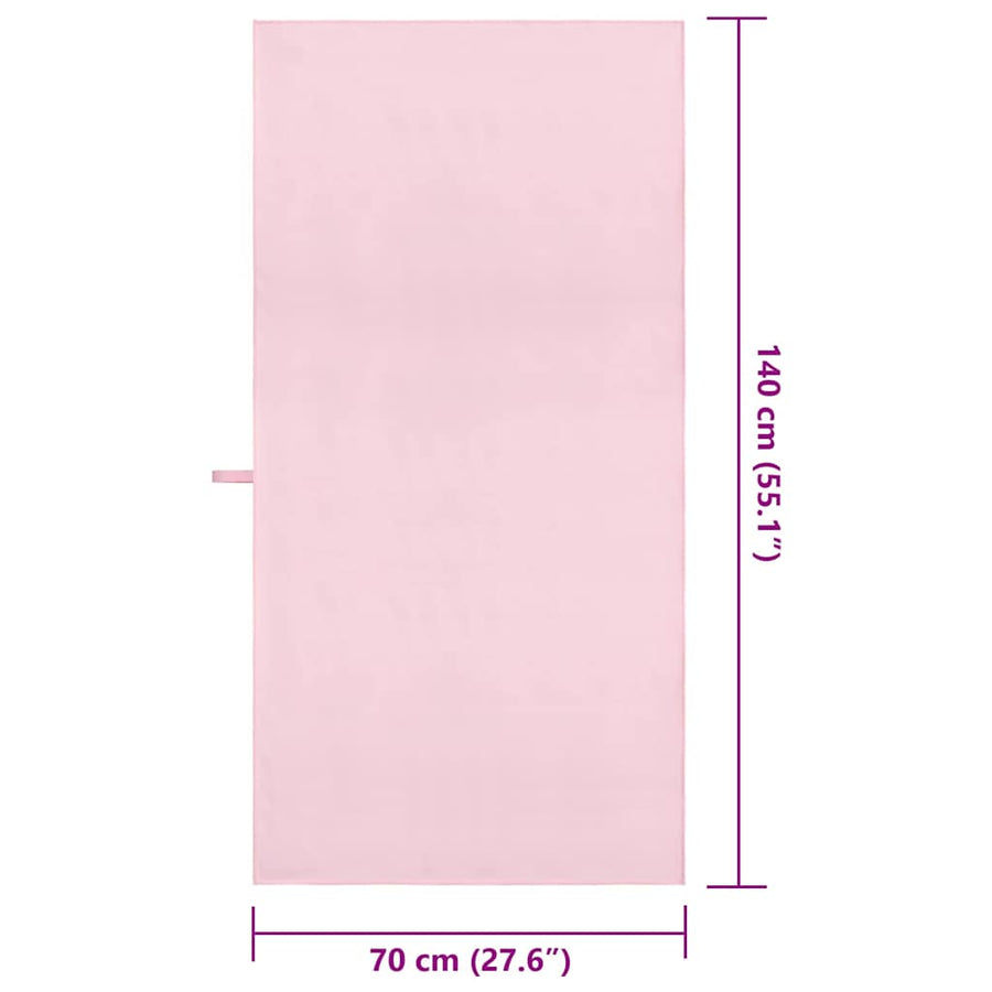 Sporthanddoeken 2 pcs Roze 140 x 70 cm Polyester en polyamide
