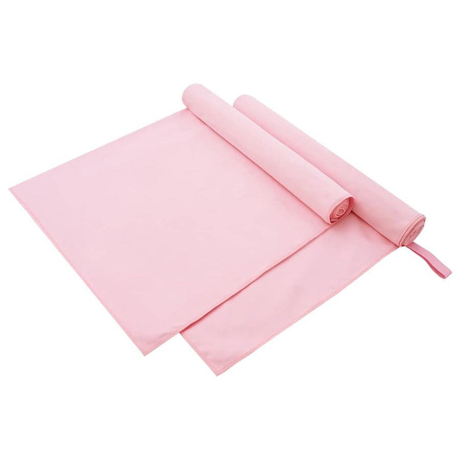 Sporthanddoeken 2 pcs Roze 180 x 90 cm Polyester en polyamide