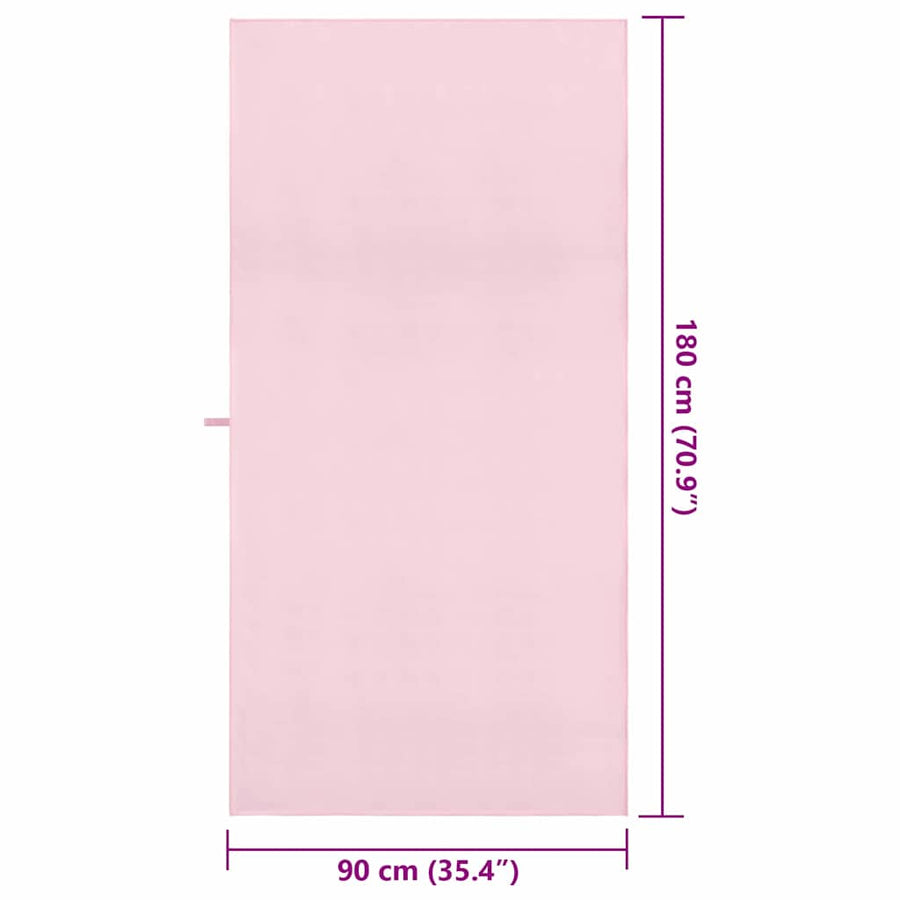 Sporthanddoeken 2 pcs Roze 180 x 90 cm Polyester en polyamide