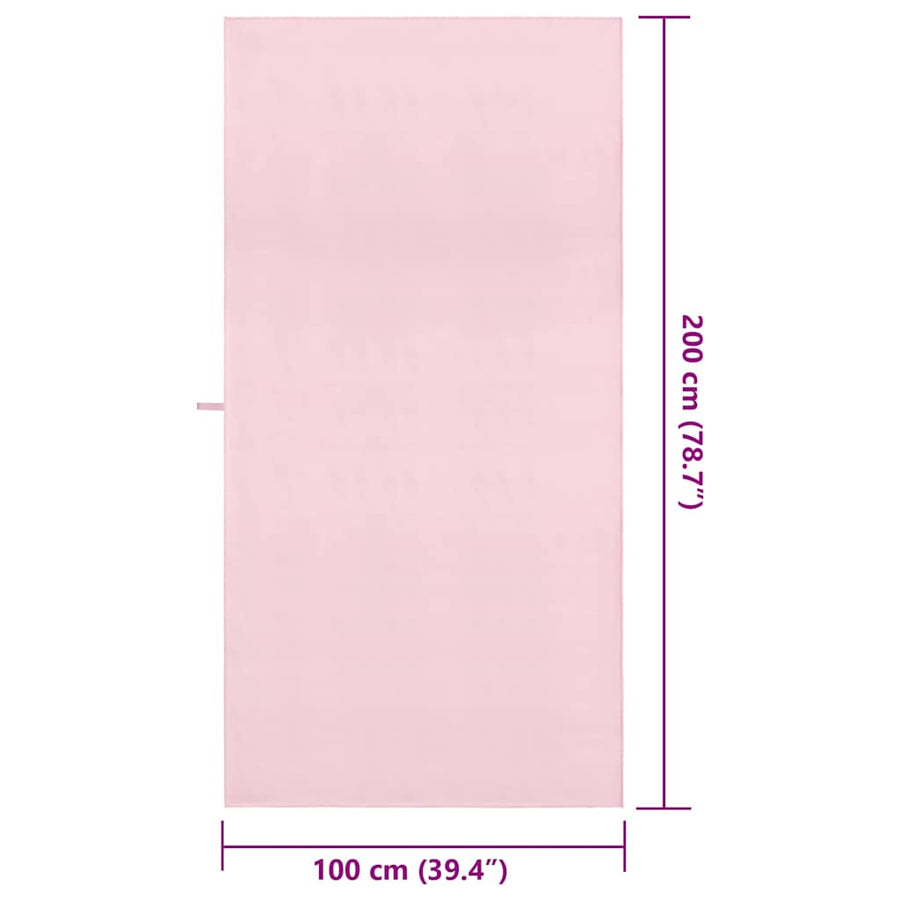 Sporthanddoeken 2 pcs Roze 200 x 100 cm Polyester en polyamide