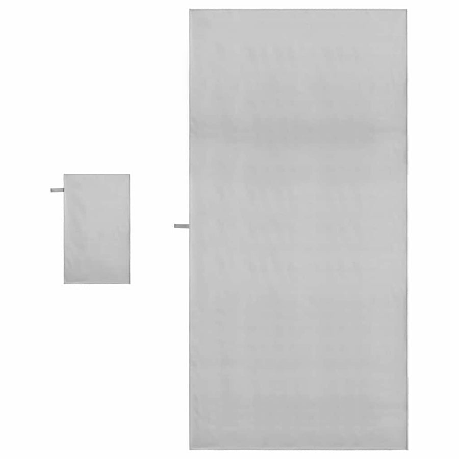 Set van Sporthanddoeken 2 pcs Grijs Stof