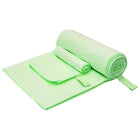 Set of Sports Towels 2 pcs Green Fabric