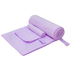 Set of Sports Towels 2 pcs Purple Fabric