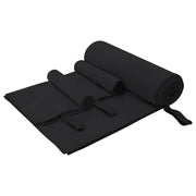 Sporthanddoeken set 3 stuks 200x100 cm zwart polyester polyamide