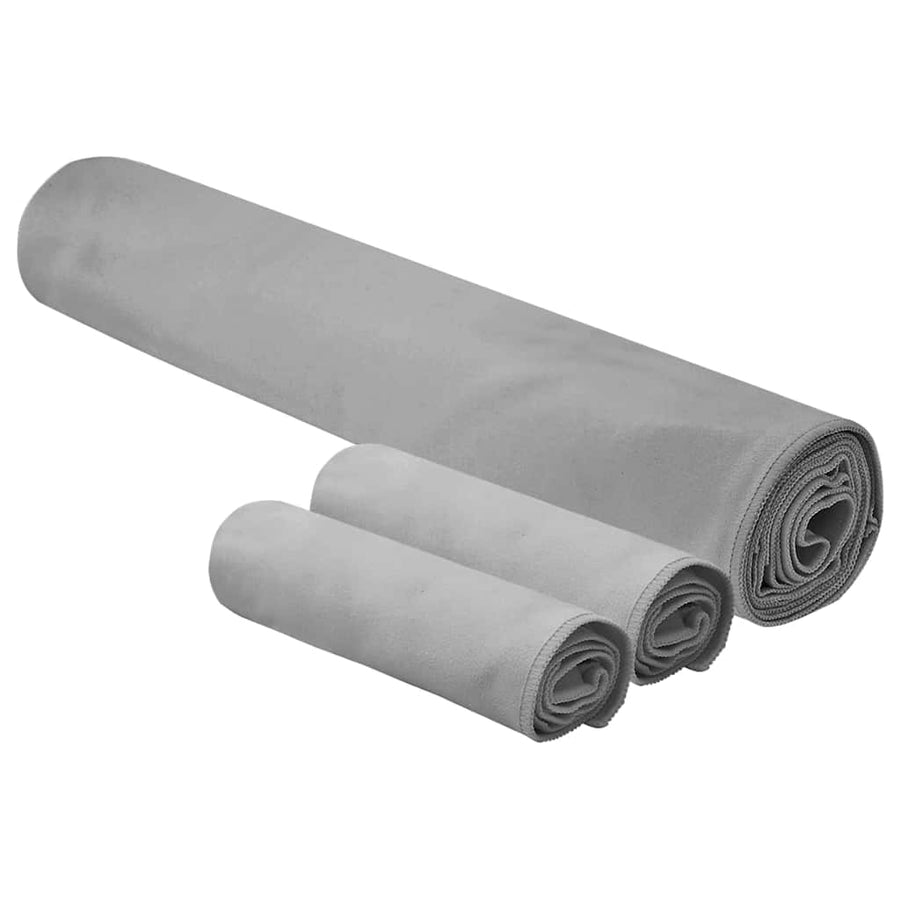 Set van Sporthanddoeken 3 pcs Donkergrijs