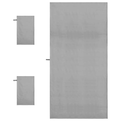 Set van Sporthanddoeken 3 pcs Donkergrijs