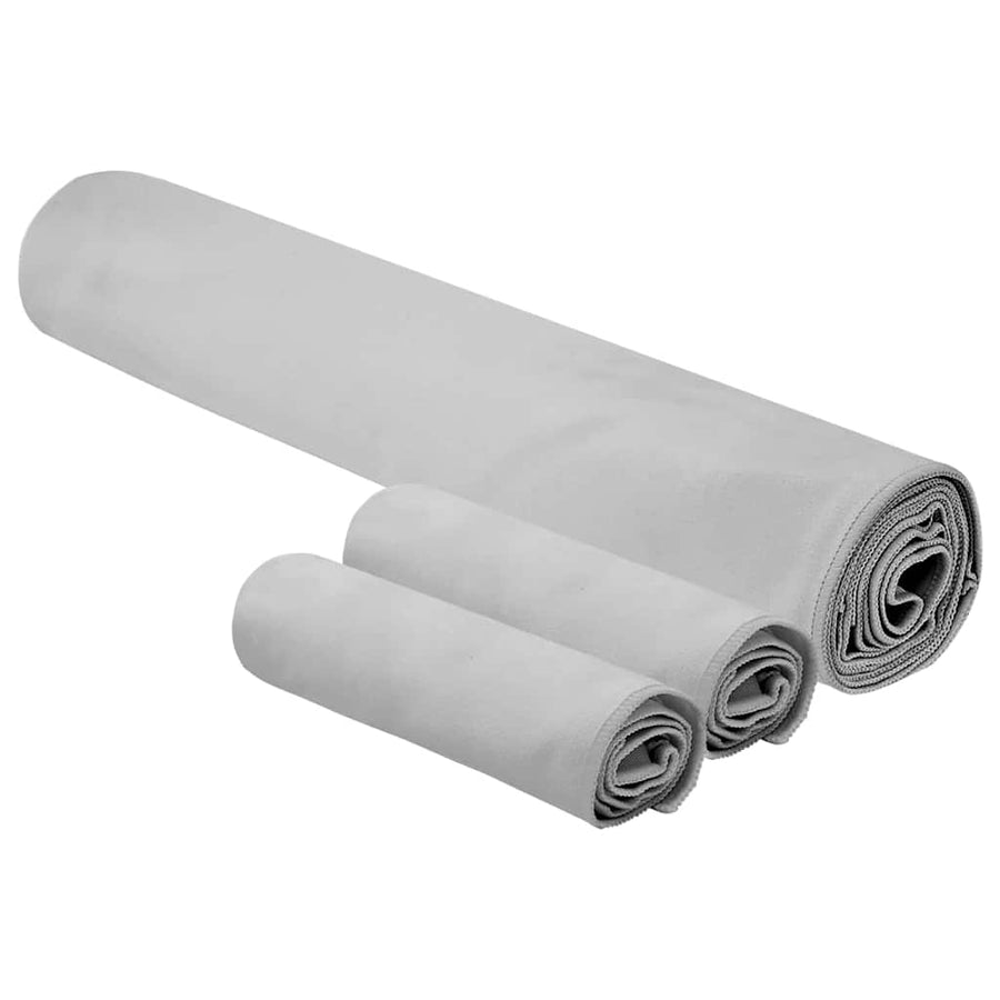 Set van Sporthanddoeken 3 pcs Grijs Polyester en Polyamide