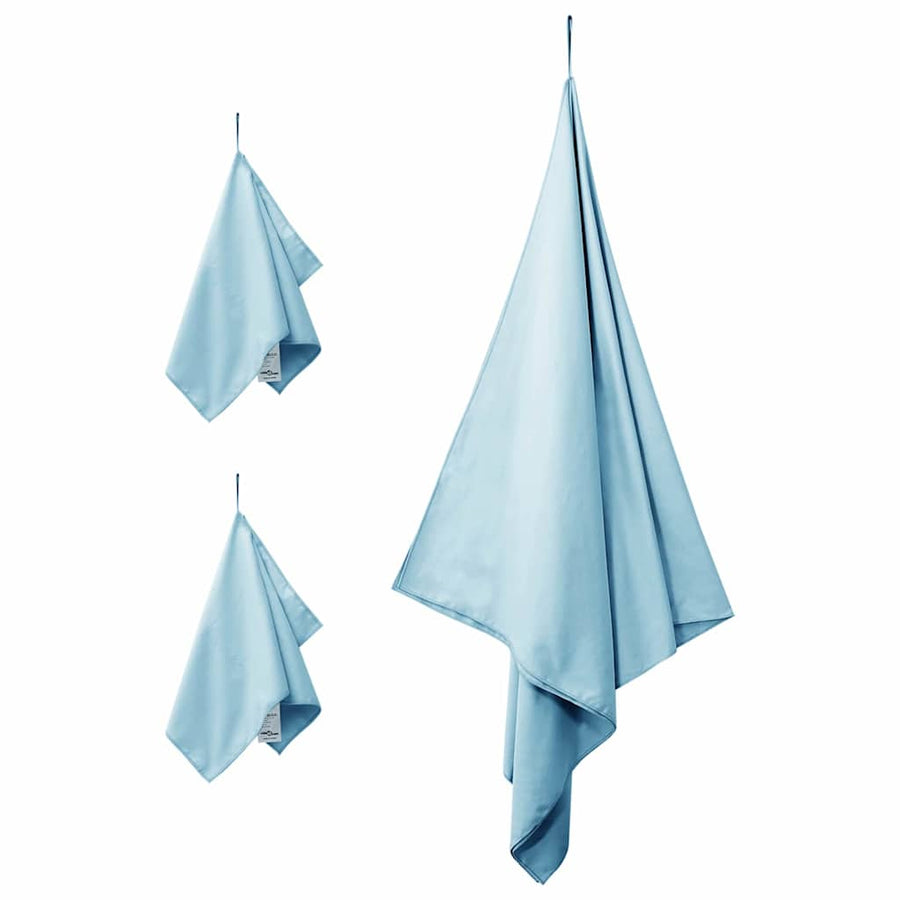 Set van Sporthanddoeken 3 pcs Blauw Polyester en Polyamide