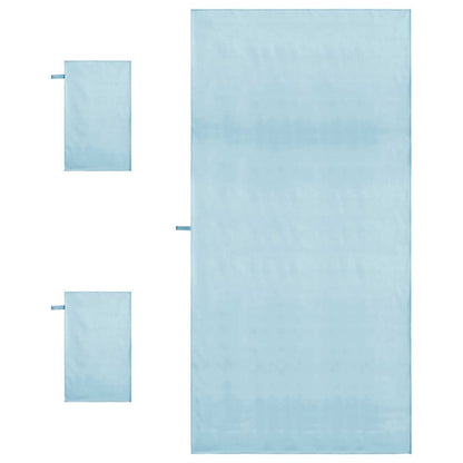 Set van Sporthanddoeken 3 pcs Blauw Polyester en Polyamide
