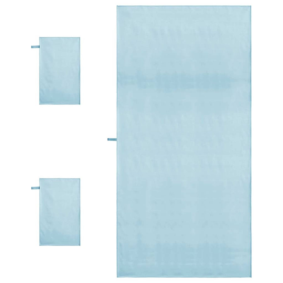 Set van Sporthanddoeken 3 pcs Blauw Polyester en Polyamide