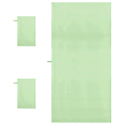 Set van Sporthanddoeken 3 pcs Groen Polyester en Polyamide