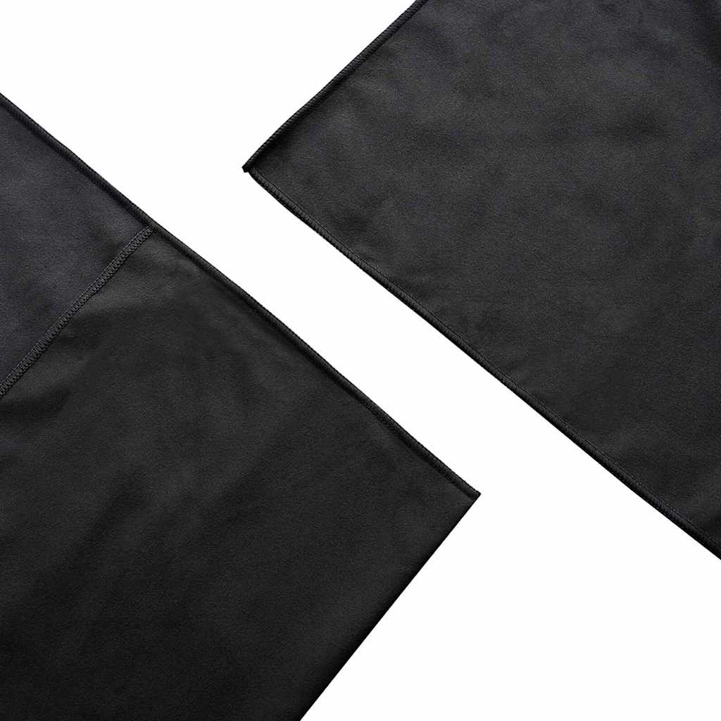 Buiten Stoel Handdoeken 2 pcs Zwart 130 x 60 cm