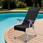Tuinstoel handdoeken 2 stuks zwart 60x130 cm