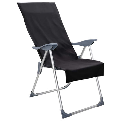 Buiten Stoel Handdoeken 2 pcs Zwart 130 x 60 cm