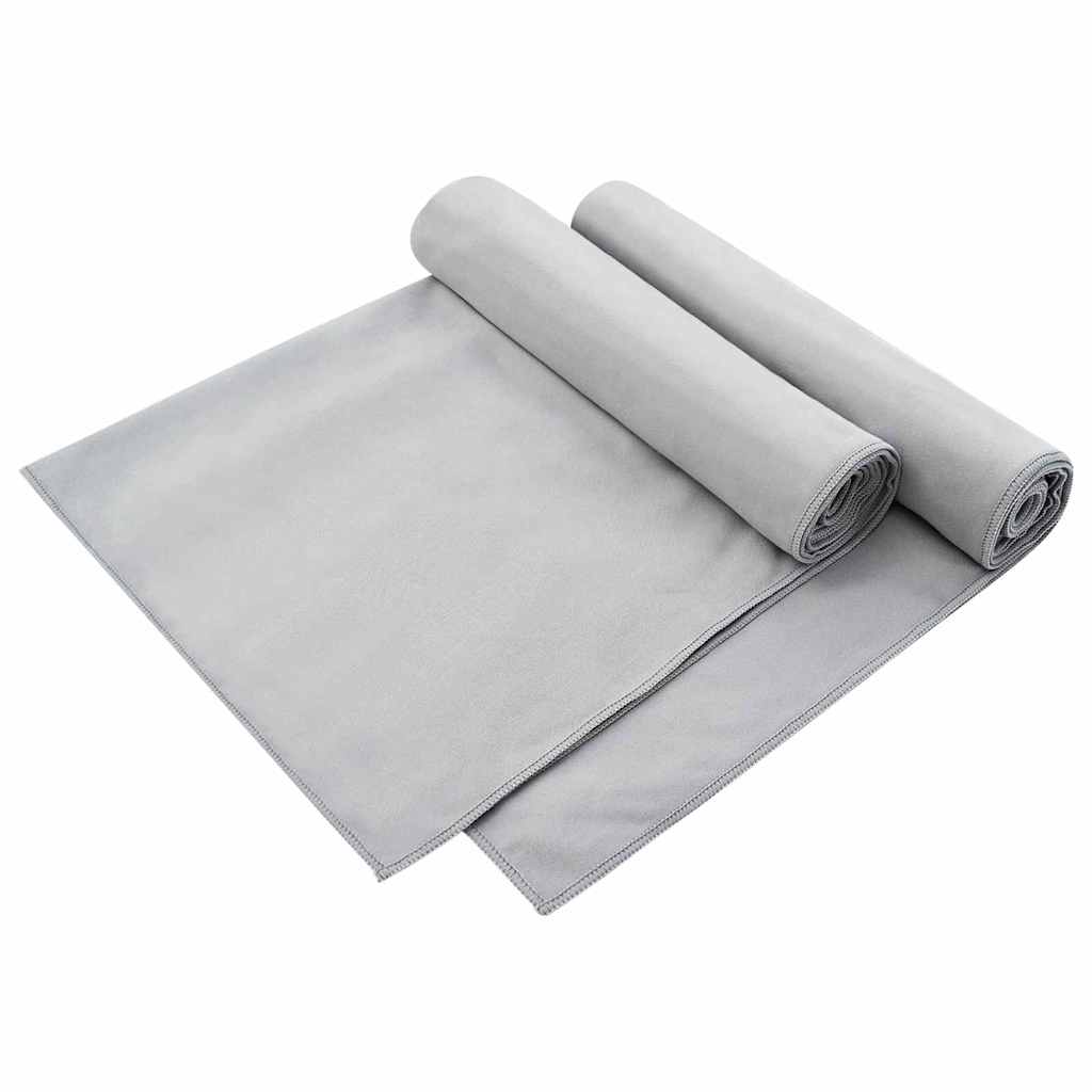 Buiten Stoel Handdoeken 2 pcs Grijs 130 x 60 cm