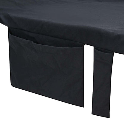Ligbedhanddoeken 2 pcs Zwart 210 x 75 cm Polyester en Polyamide