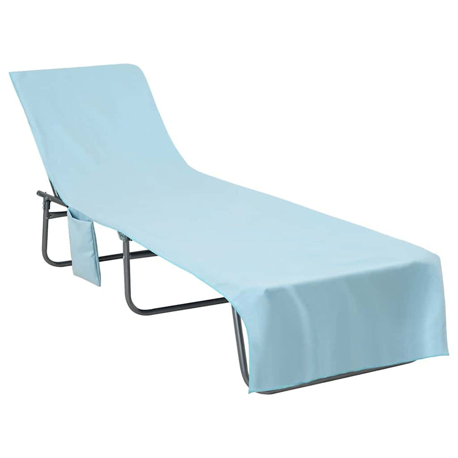 Ligbedhanddoeken 2 pcs Blauw 210 x 75 cm Polyester en Polyamide