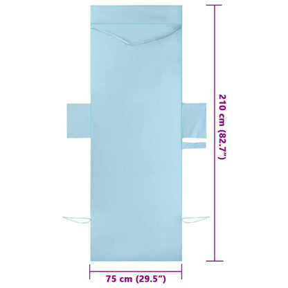 Ligbedhanddoeken 2 pcs Blauw 210 x 75 cm Polyester en Polyamide