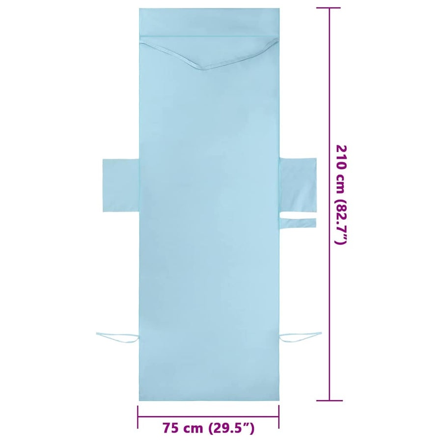 Ligbedhanddoeken 2 pcs Blauw 210 x 75 cm Polyester en Polyamide