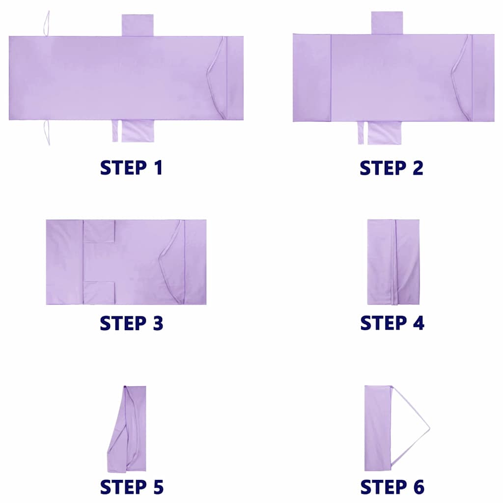Ligbedhanddoeken 2 pcs Paars 210 x 75 cm Polyester en Polyamide