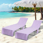Ligbedhanddoeken 2 stuks paars 210x75 cm polyester polyamide